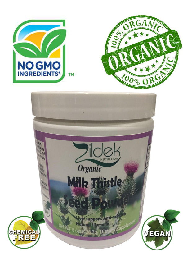 Organic Milk Thistle Powder 8 oz Jar